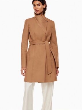 Babaton Camel Wrap Trench Coat